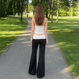 Polka Dot Print Tank Top Straight Pant Suit GPKJ-MR50309
