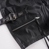 Zipper Leather Shorts GPKJ-MR50569