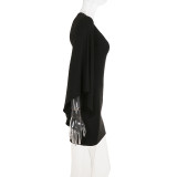 V Neck Lace Flare Sleeve Mini Dress GPKJ-MR50915