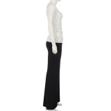 Polka Dot Print Tank Top Straight Pant Suit GPKJ-MR50309