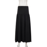 Solid Color High Waist Long Skirt GPKJ-MR51220