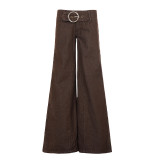 Retro Metal Buckle Straight Jeans GPKJ-MR50146