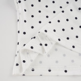 Polka Dot Print Tank Top Straight Pant Suit GPKJ-MR50309