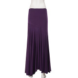 Solid Color Irregular Long Fishtail Skirt GPKJ-MR50225