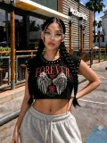 Rivet Printed Loose T Shirts GTGE-MH1040