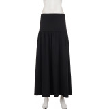 Solid Color High Waist Long Skirt GPKJ-MR51220