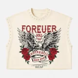 Rivet Printed Loose T Shirts GTGE-MH1040