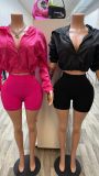 Pre Order: About 7 work days shipping Solid Color Sport Short Suit YUEM-202672