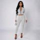 Polka Dot Print Long Sleeve Two Piece Pants Set MXBF-J26ST314