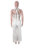 Solid Color Sleeveless Vest Two Piece Pants Set SHD-8119