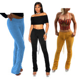 Solid Color Pleated Casual Pants QXLB-10250