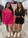 Pre Order: About 7 work days shipping Solid Color Sport Short Suit YUEM-202672