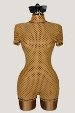 Short Sleeve Polka Dot Print Romper GXIY-K26L2808