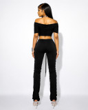 Solid Color Pleated Casual Pants QXLB-10250