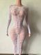 Pre Order: About 7 work days shipping See Through Mesh Midi Dress YUEM-202670