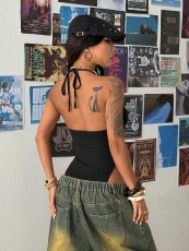 Sleeveless Backless Bandage Bodysuit GFCF-1539