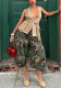 Camouflage Print Wide Leg Pants SH-391619