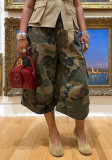 Camouflage Print Wide Leg Pants SH-391619