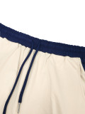 Short Sleeve Color Block Sport Two Piece Pants Set SH-391627