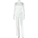 Solid Color Sleeveless Tie Up Pants Suit GJYO-JS919205