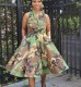 Camouflage Print Sleeveless Midi Dress GQLK-6693