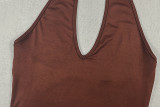 Color Block Ruched Sleeveless Maxi Dress GJYO-JD305681