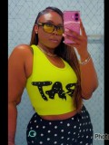 Hot Diamond Graffiti Letter Vest GFCF-1534