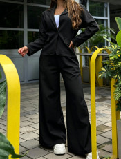Long Sleeve Blazer Coat Two Piece Pants Set MIL-L402