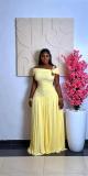 Off Shoulder Ruched Mesh Maxi Dress GADE-10391
