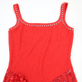 Hot Drill Sleeveless Mini Dress CYA-902080