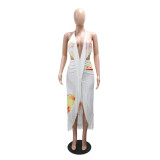 Sleeveless Print Tassel Maxi Dress CYA-902452