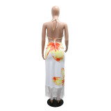 Sleeveless Print Tassel Maxi Dress CYA-902452