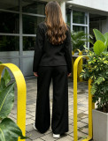 Long Sleeve Blazer Coat Two Piece Pants Set MIL-L402