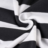 Stripe Loose Letter Print T Shirts GPKJ-MR41661