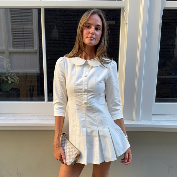 Half Sleeve Single Breasted Mini Dress GPKJ-MR50995