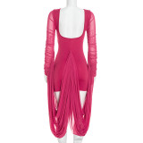 Long Sleeve Backless Mini Dress GSZM-Q26DS165
