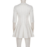 Half Sleeve Single Breasted Mini Dress GPKJ-MR50995