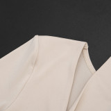 Solid Color Long Sleeve Ruched Mini Dress GSZM-C26DS319