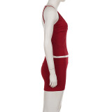 Sport Solid Color Yoga Two Piece Shorts Set GPKJ-MR51322