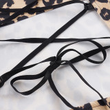 Leopard Print Spaghetti Straps Mini Dress GPKJ-MR51029