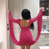Long Sleeve Backless Mini Dress GSZM-Q26DS165