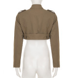 Double Breasted Waistband Jackets GPKJ-MR49925