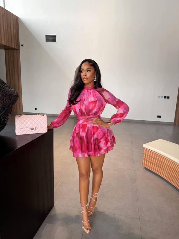 Long Sleeve Print Ruched Mini Dress GCNE-75613