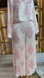 Lapel Long Sleeve Print Shirt Two Piece Pants Set GCNE-2026070212HK