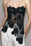 Lace Patchwork Off Shoulder Top YRST-T26-49