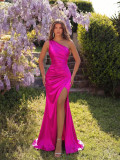 Single Shoulder Slash Neck Split Maxi Dress BMF-898