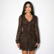 Solid Color Lace Ruffles Mini Dress GSZM-D26DS266