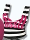 U Neck Stripe Letter Print Tank Top GFCF-1525