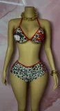 Leopard Print Halterneck Swimsuit GNJF-TY07