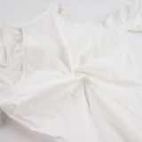 Off Shoulder Lantern Sleeve Shirts Top GPKJ-MR50609